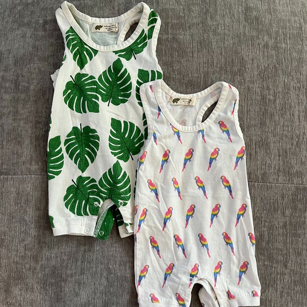 Monica + Andy Racerback Shortall 2 Pack: 3-6M
